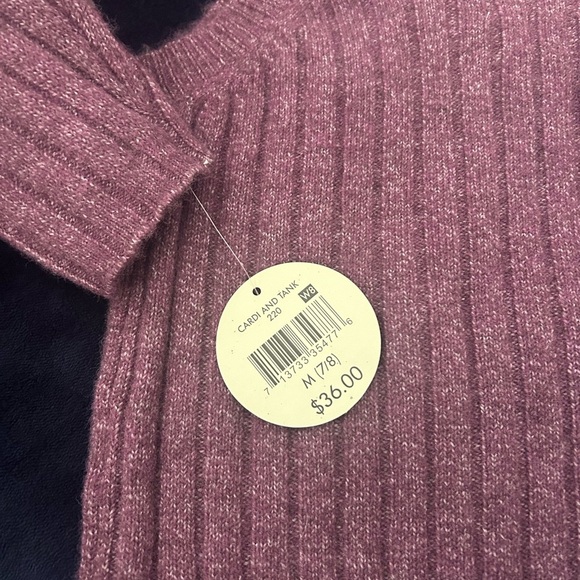 Colorful planet 2 piece set sweater cardigan and tank, size 7/8, purple - Picture 7 of 7
